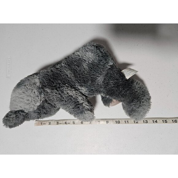 Walmart Valentines Day Grey Teddy Bear 13 inch Plush Pink Hearts Stuffed Animal - Picture 7 of 7